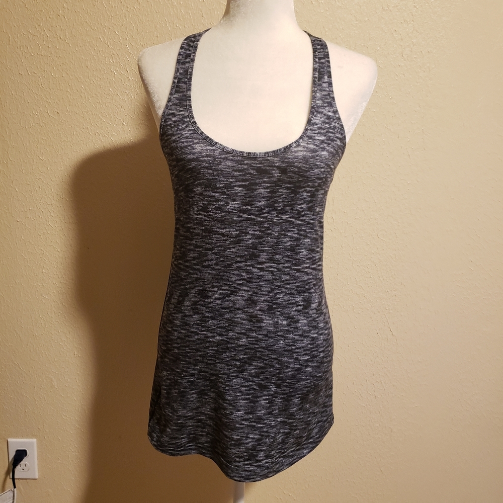Lululemon Racerback‎ Tank Top Size 6 Black Grey